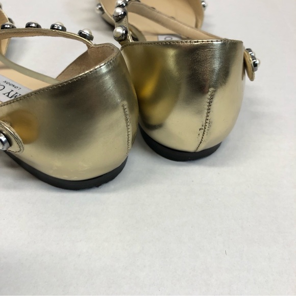 Jimmy Choo leema flat, gold, EUC - Picture 6 of 13
